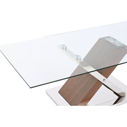 Table Basse Élégance Moderne Finition Bois Et Acier