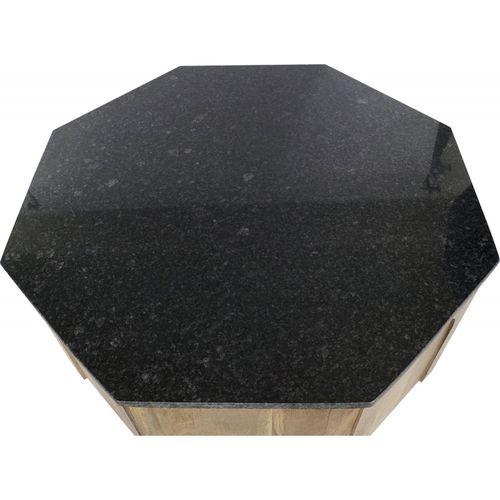 Table Basse Élégance Marbre Mango Et Bois Exotique