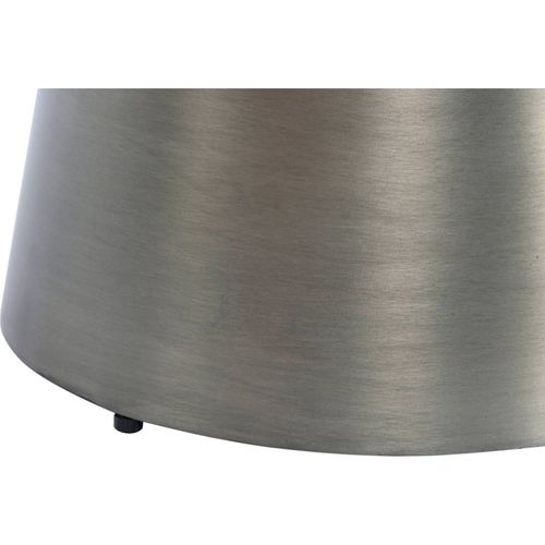 Table Basse Élégante Métal Gris Et Touché Doré