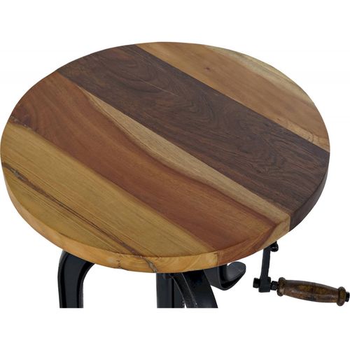 Table D'appoint Ajustable Bois Et Métal Chic