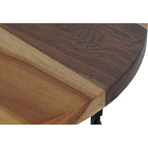 Table D'appoint Ajustable Bois Et Métal Chic