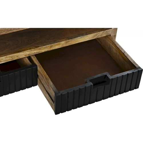 Table Basse Mango Et Métal Style Élégant Et Robuste