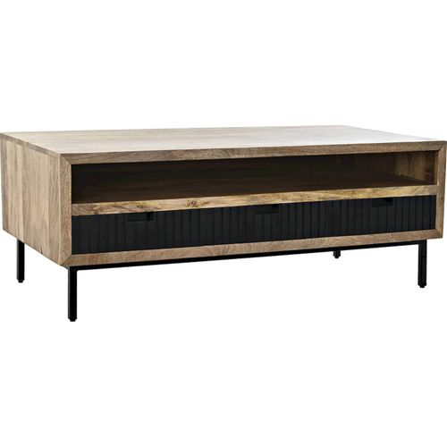 Table Basse Mango Et Métal Style Élégant Et Robuste