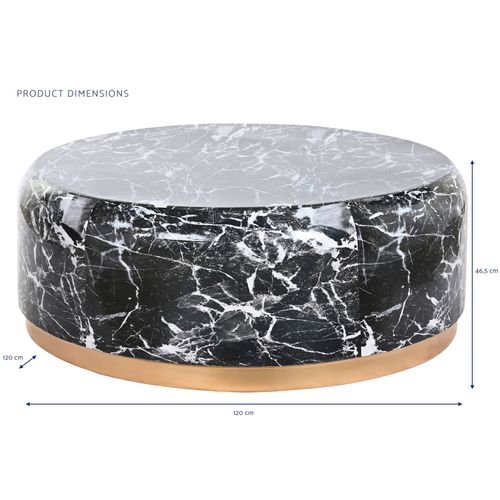 Table Basse Marbre Noir Éclat Doré Pour Salon Chic