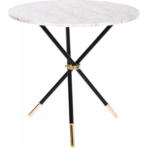 Table D'appoint Chic Effet Marbre Et Touche Dorée