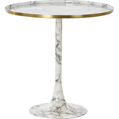 Table D'appoint Effet Marbre Élégance Dorure