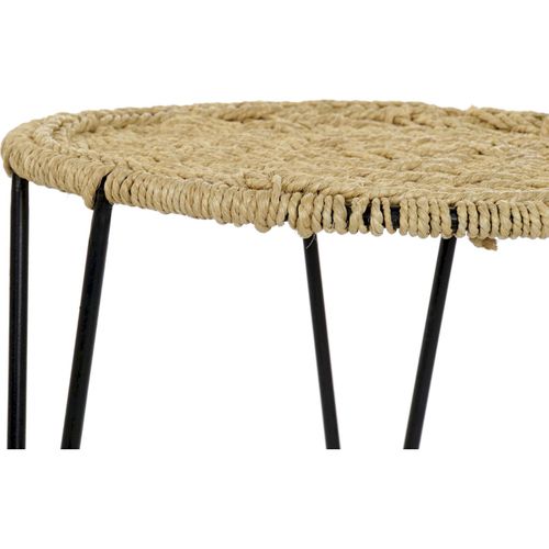 Table D'appoint Élégance Métal Tressé Design