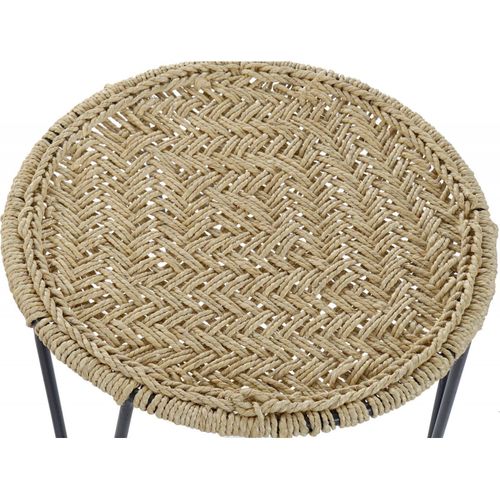 Table D'appoint Élégance Métal Tressé Design