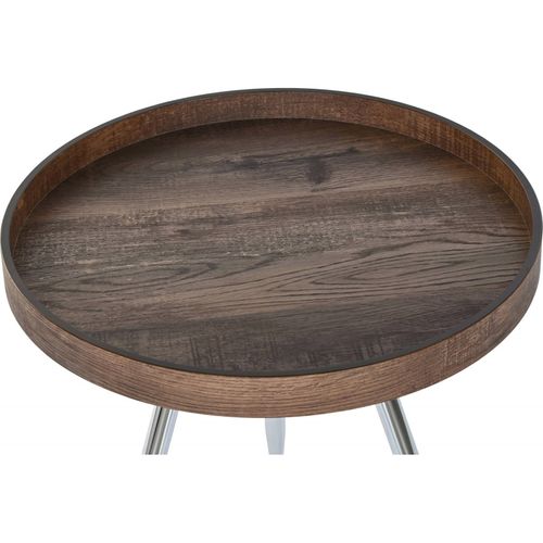 Table D'appoint En Bois Et Acier Élégante Et Pratique