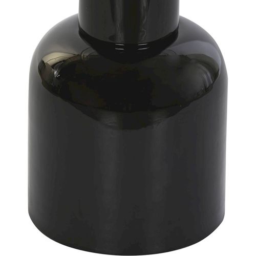 Table D'appoint Élégance Verre Et Fer Noir Chic