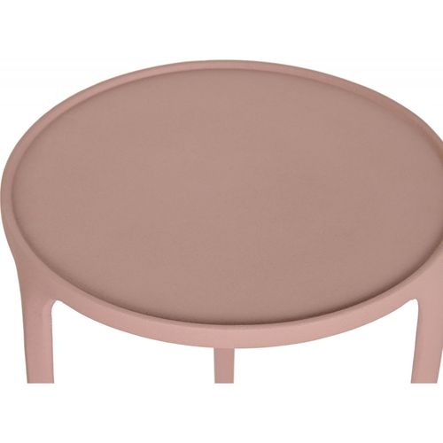 Table D'appoint Design En Aluminium Rose Et Beige