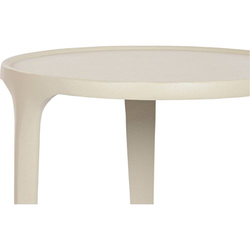 Table D'appoint Design En Aluminium Rose Et Beige