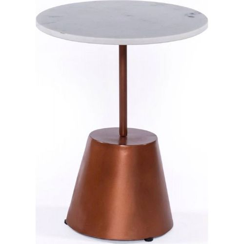Table D'appoint Élégance Marbre Et Touche Métal Moderne