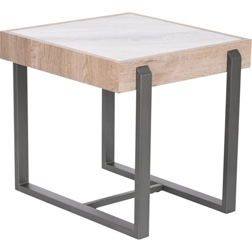 Table D'appoint Élégante En Métal Et Pierre Exclusive