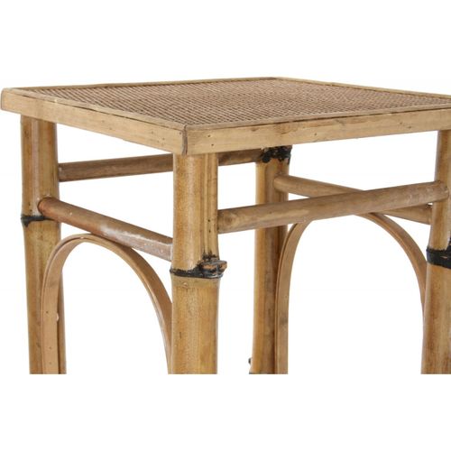 Table D'appoint Rotin Style Épuré Avec Rangement