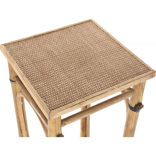 Table D'appoint Rotin Style Épuré Avec Rangement