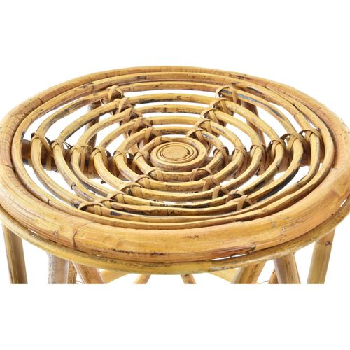 Table D'appoint Rotin Élégant Finition Naturelle