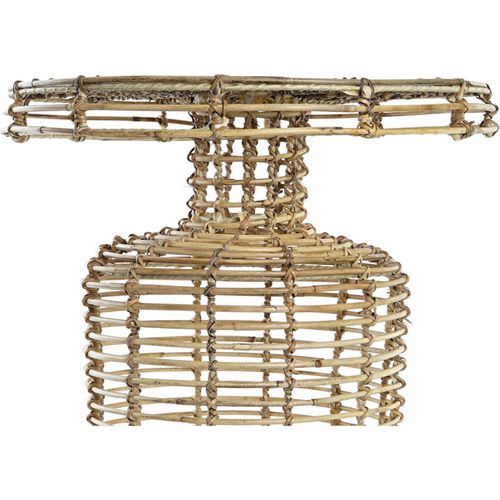 Table D'appoint Rotin Finition Naturelle Élégante