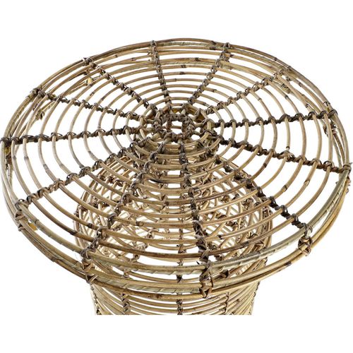 Table D'appoint Rotin Finition Naturelle Élégante