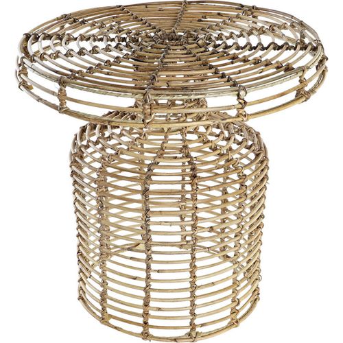 Table D'appoint Rotin Finition Naturelle Élégante