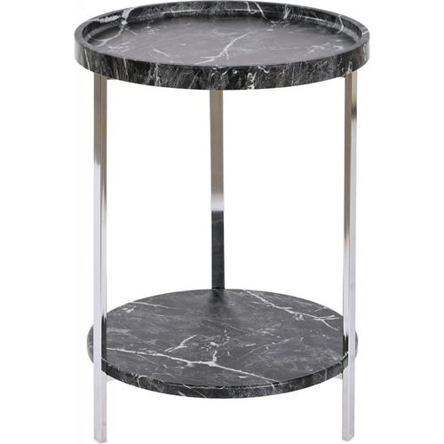 Table D'appoint En Marbre Noir Élégance Intérieure