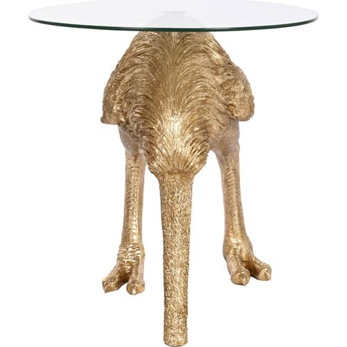 Table D'appoint Résine Dorée Design Élégant