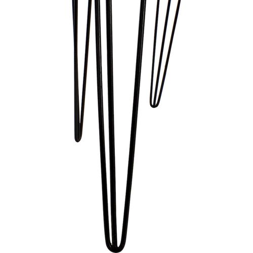 Table De Salon Chic En Acacia Et Pieds Noirs Élégants