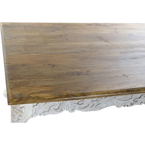 Table De Salon Bois Blanc Vieilli Élégance Naturelle