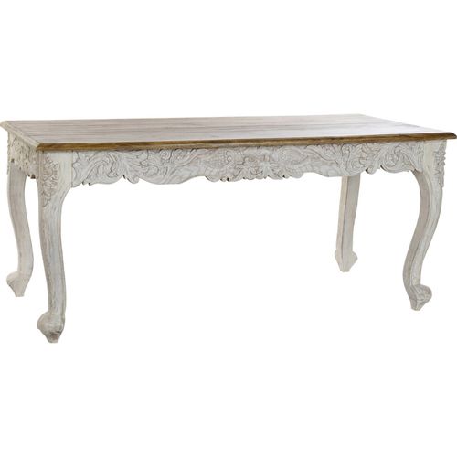 Table De Salon Bois Blanc Vieilli Élégance Naturelle