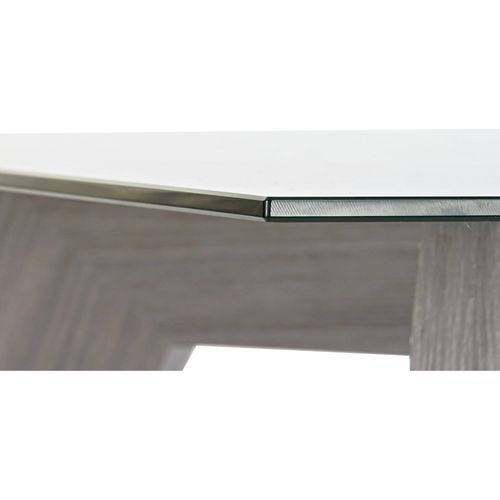 Table De Salon Design En Verre Gris Élégant