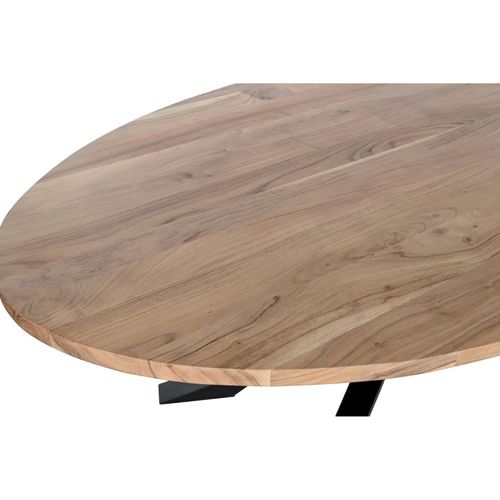 Table De Salon En Acacia Élégance Et Métal Robuste