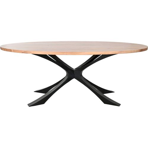 Table De Salon En Acacia Élégance Et Métal Robuste