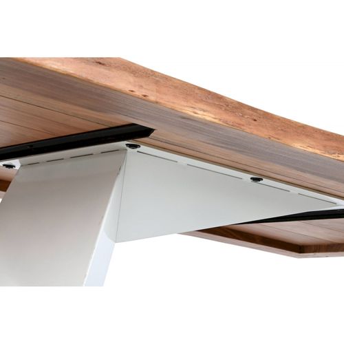 Table De Salon Acacia Design Et Pied Métal Élégant