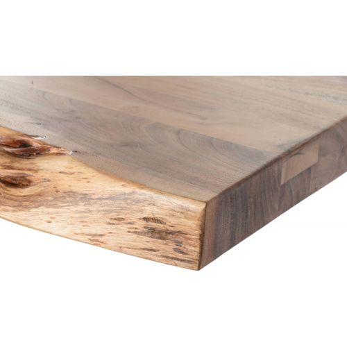 Table De Salon Acacia Design Et Pied Métal Élégant