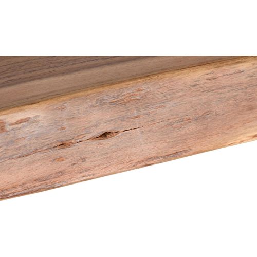 Table De Salon Acacia Design Et Pied Métal Élégant