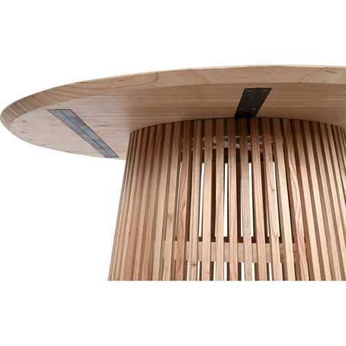 Table à manger Élégante Ronde En Mindi Naturel