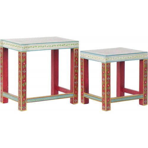 Table Gigogne Colorée Et Artisanale Unique