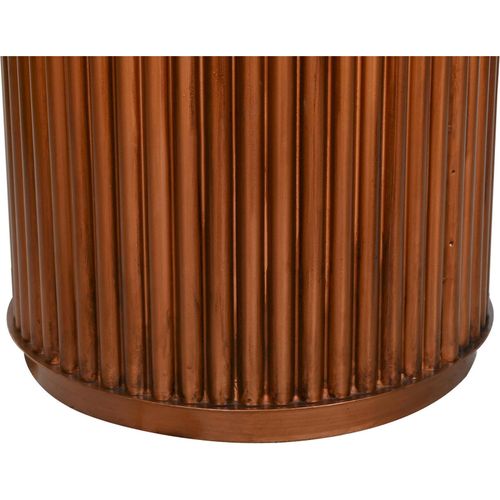 Table à manger En Marbre Blanc Et Pied Cuivré Élégant