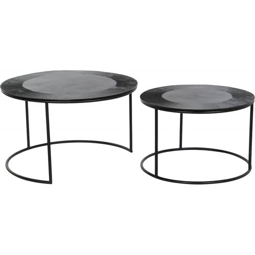 Table Gigogne Élégance En Métal Noir Pour Intérieur