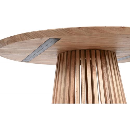 Table à manger Ronde En Bois Mindi Élégance Naturelle