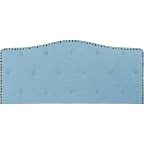 Tête De Lit Élégante Capitonnée Bleu Ciel En Polyester