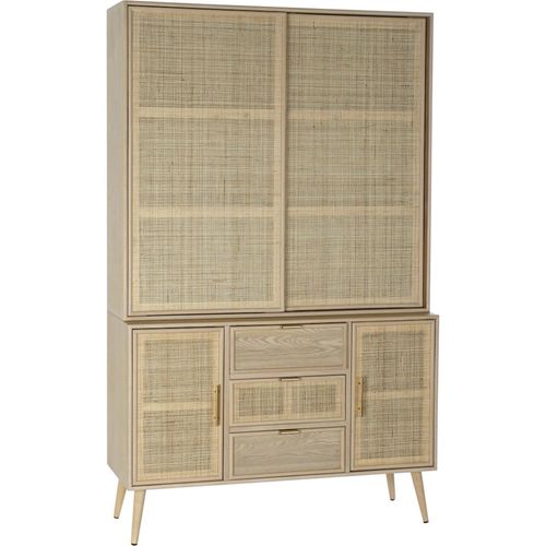 Vitrine En Paulownia Élégance Naturelle Avec Rangements