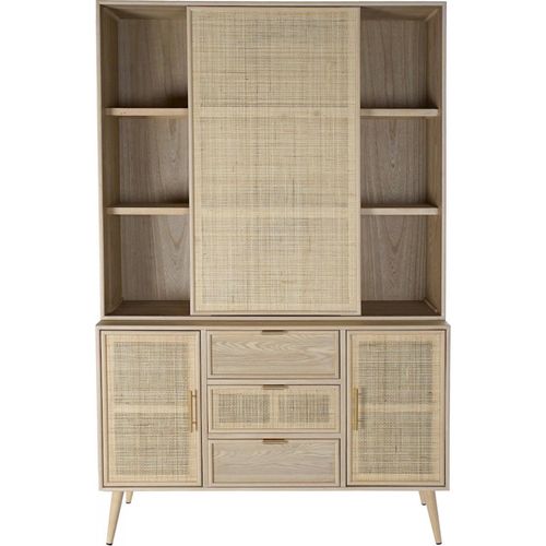 Vitrine En Paulownia Élégance Naturelle Avec Rangements