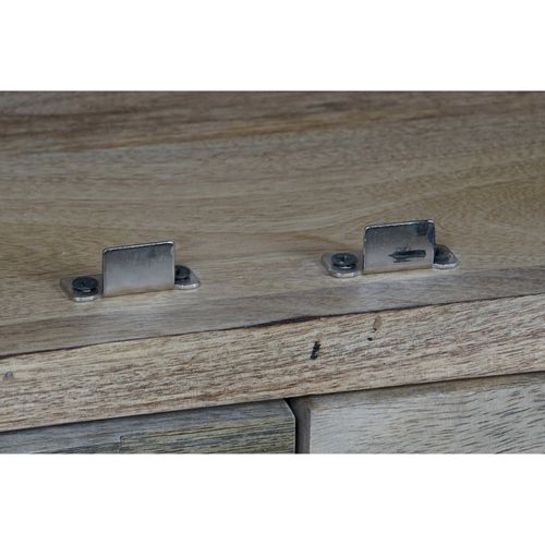 Vitrine Élégante Bois De Mangue Et Verre Pour Salon