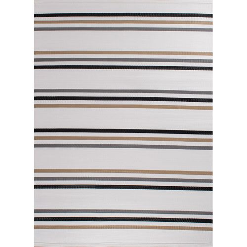 Tapis Capri Moderne Pour Extérieur Noir Uv Résistant 150 X 220 Cm Noir