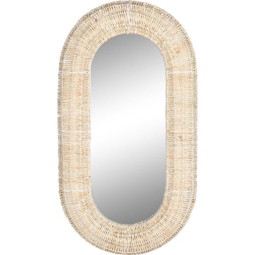 Miroir Ovale En Fibres Naturelles Pour Déco Zen