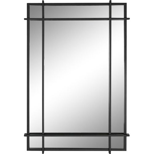 Miroir En Verre Trempé Noir Élégant Et Moderne