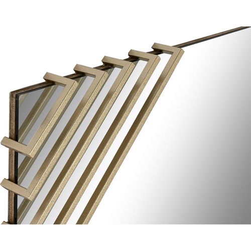 Miroir Élégant Doré En Verre Et Fer Pour Déco Chic