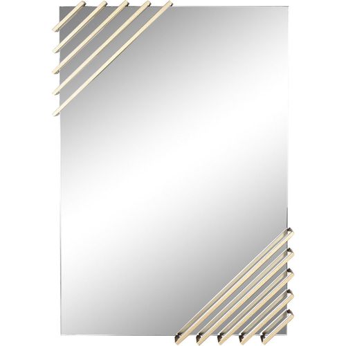 Miroir Élégant Doré En Verre Et Fer Pour Déco Chic