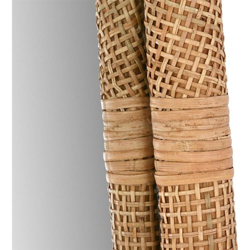 Miroir Élégant Rotin Naturel Pour Déco Chic